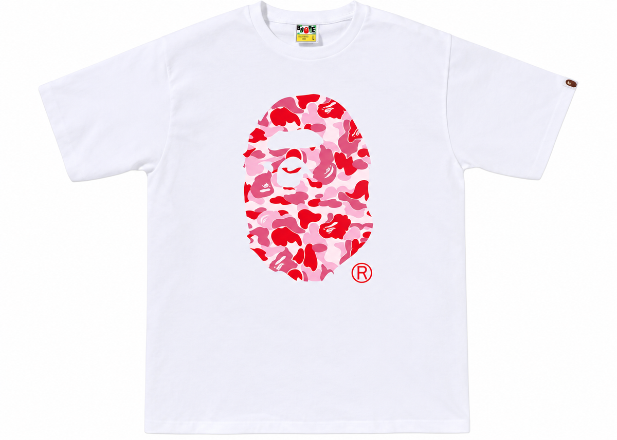 BAPE ABC Camo T-Shirt White Pink