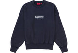 Supreme Washed Box Logo Crewneck Navy