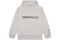 Fear of God Essentials 3D Silicon Applique Pullover Hoodie Heather Oatmeal