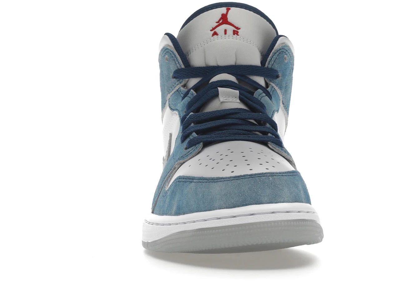 Air Jordan 1 Mid French Blue Fire Red