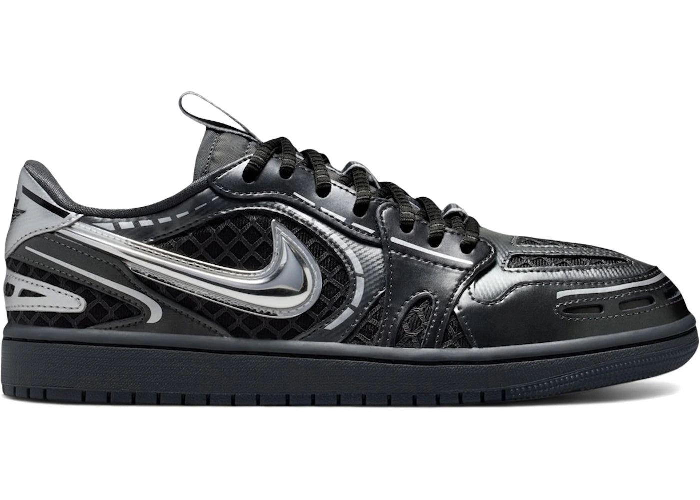 Jordan 1 Low Method of Make V3 Black Metallic Silver (Women's)