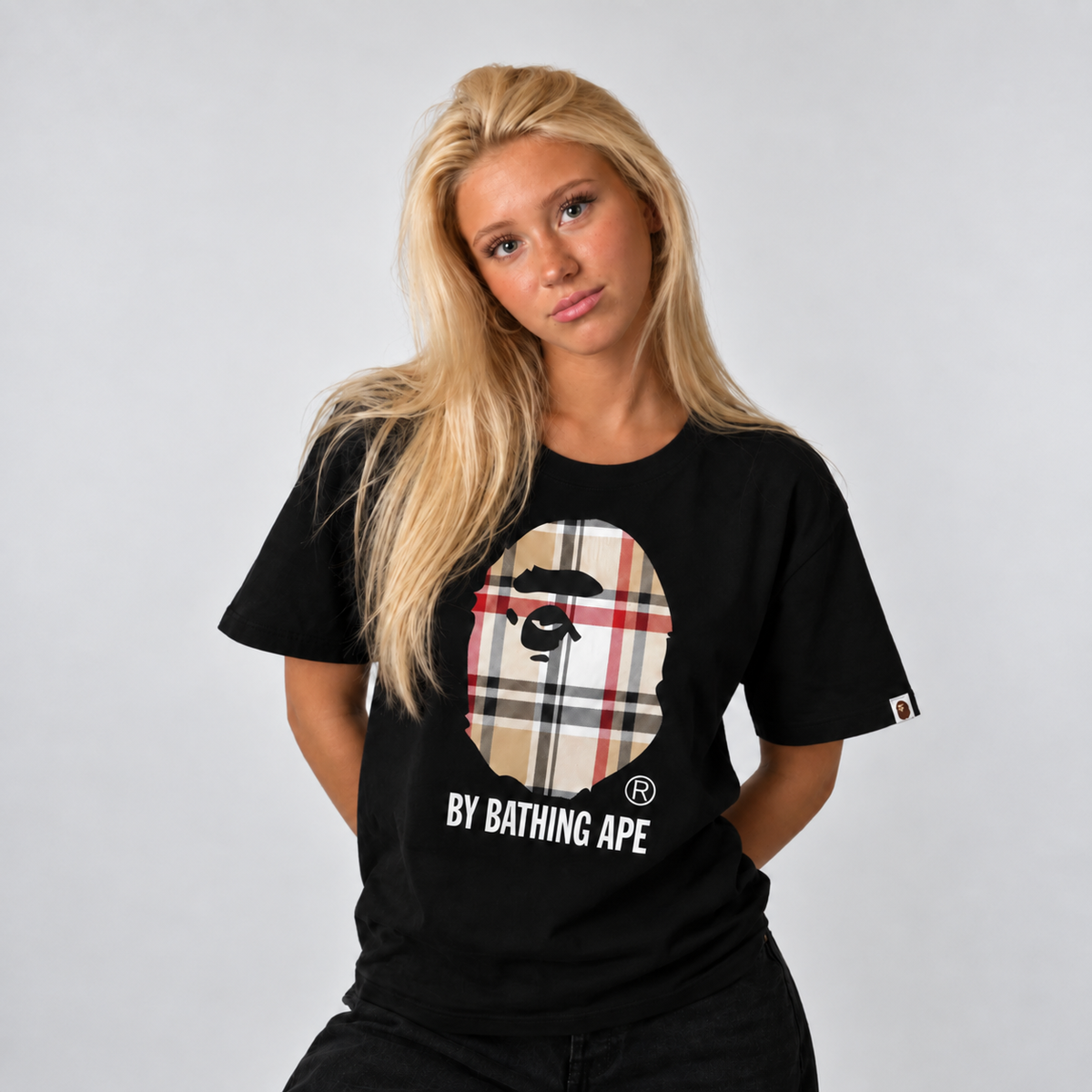 BAPE Check T-Shirt Black Beige