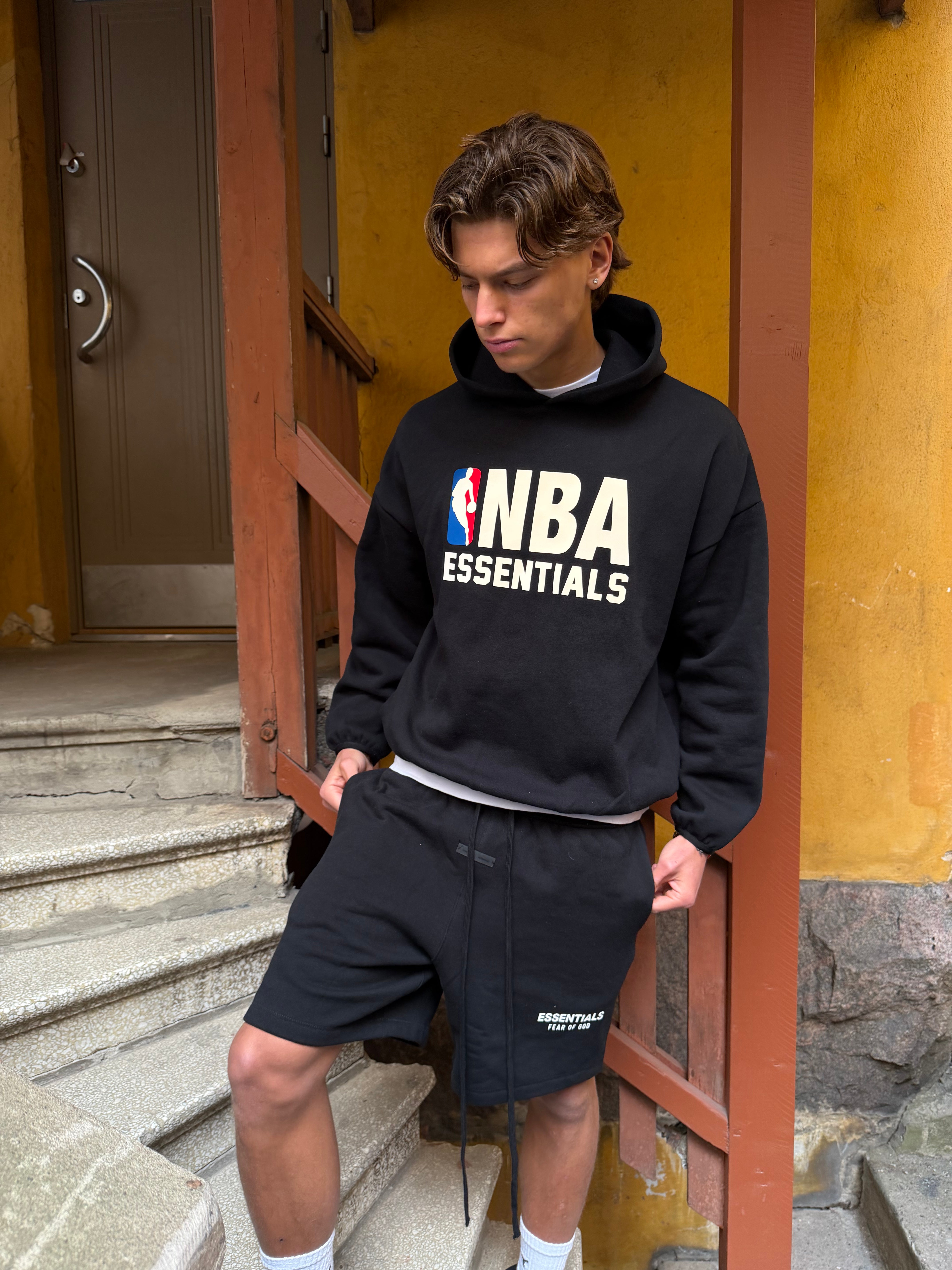 Fear of God Essentials NBA Hoodie Black