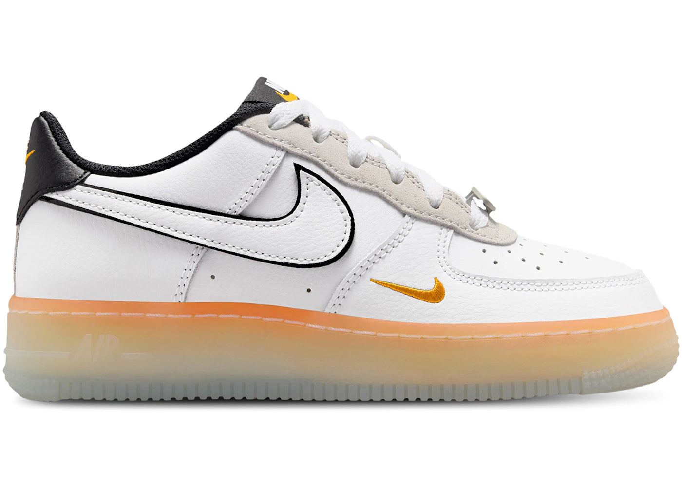 Nike Air Force 1 Low White Black Orange Peel (GS)