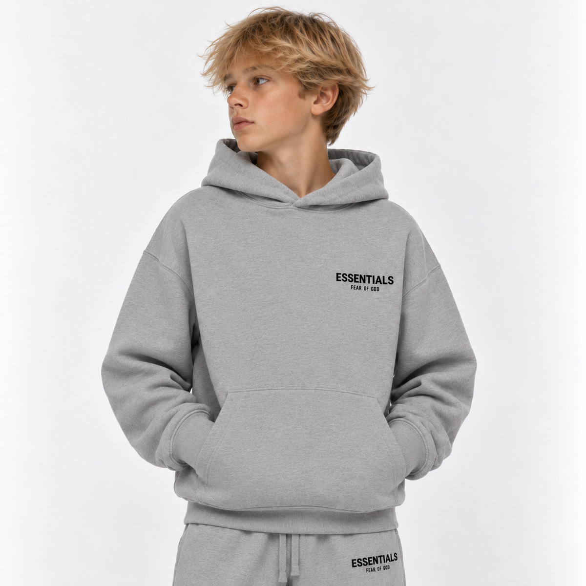 Fear of God Essentials Hoodie Dark Oatmeal (Kids)