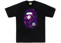 BAPE Color Camo Big Ape Head T-Shirt Black Purple