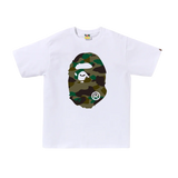 BAPE Color Camo Big Ape Head T-Shirt White Green