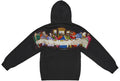 Supreme Last Supper Embroidered Zip Up Hooded Sweater Black