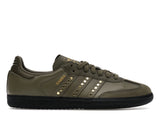 adidas Samba OG Studded Stripes Dark Khaki Black (Women's)